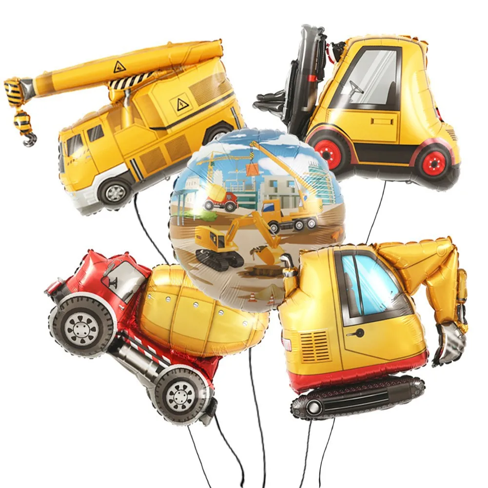 Bau-LKW-Bagger-Themenbanner, Bagger-Banner, Bau-Party-Dekoration, Jungen-Bau-Geburtstags-Dekorationsbanner – Detail 1