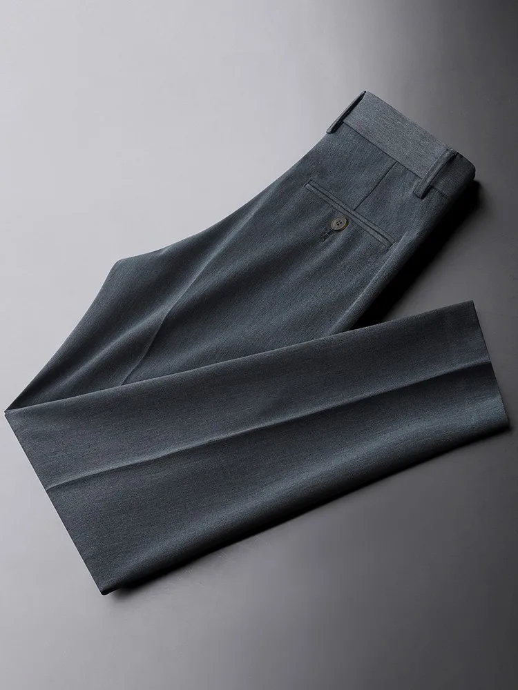 Summer New Style Men's Casual Business Pants Slim Fit Nine Points Thin Non-ironing Long Trousers Fashionable Urban Style