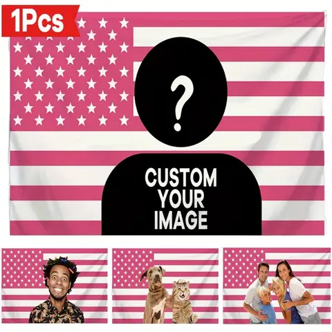 1 Customizable Photo Tapestry – Personalized Wall Hanging for Birthdays, Weddings, Halloween, Christmas, and Parties