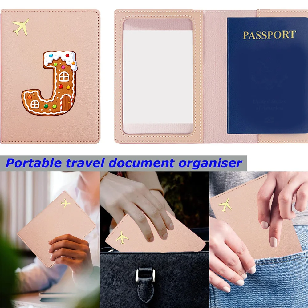 بسيطة بو حامل جواز السفر جواز السفر بطاقة واقية حالة السفر المحمولة المحفظة أساسيات السفر نمط منزل الزنجبيل