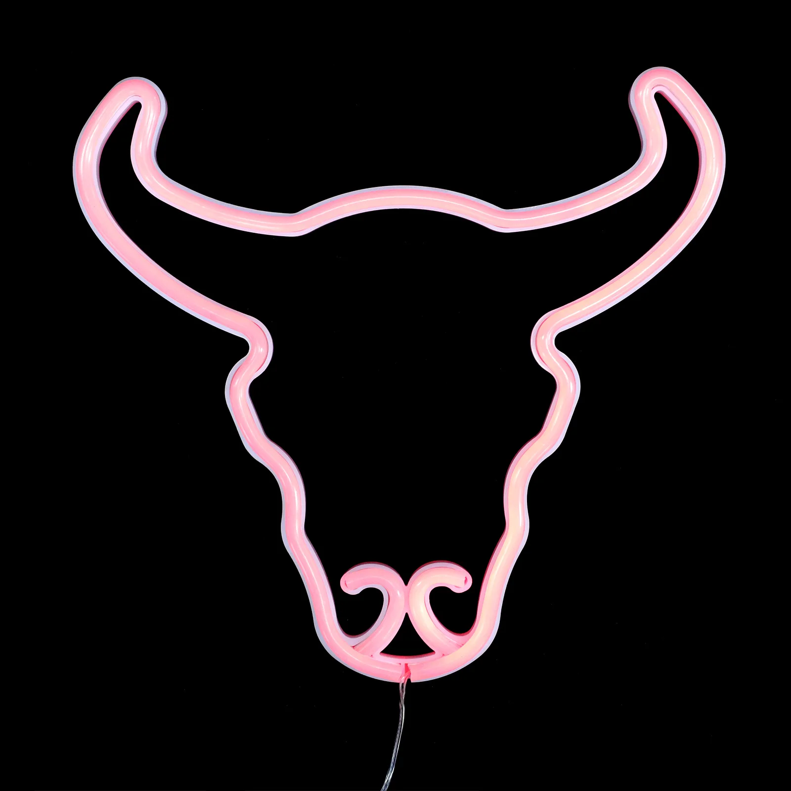 1pc Cow Head Neon Lamp Led Light Decor For Home Hotel Mall Party Festival Gathering Decorative Lighting Commercial