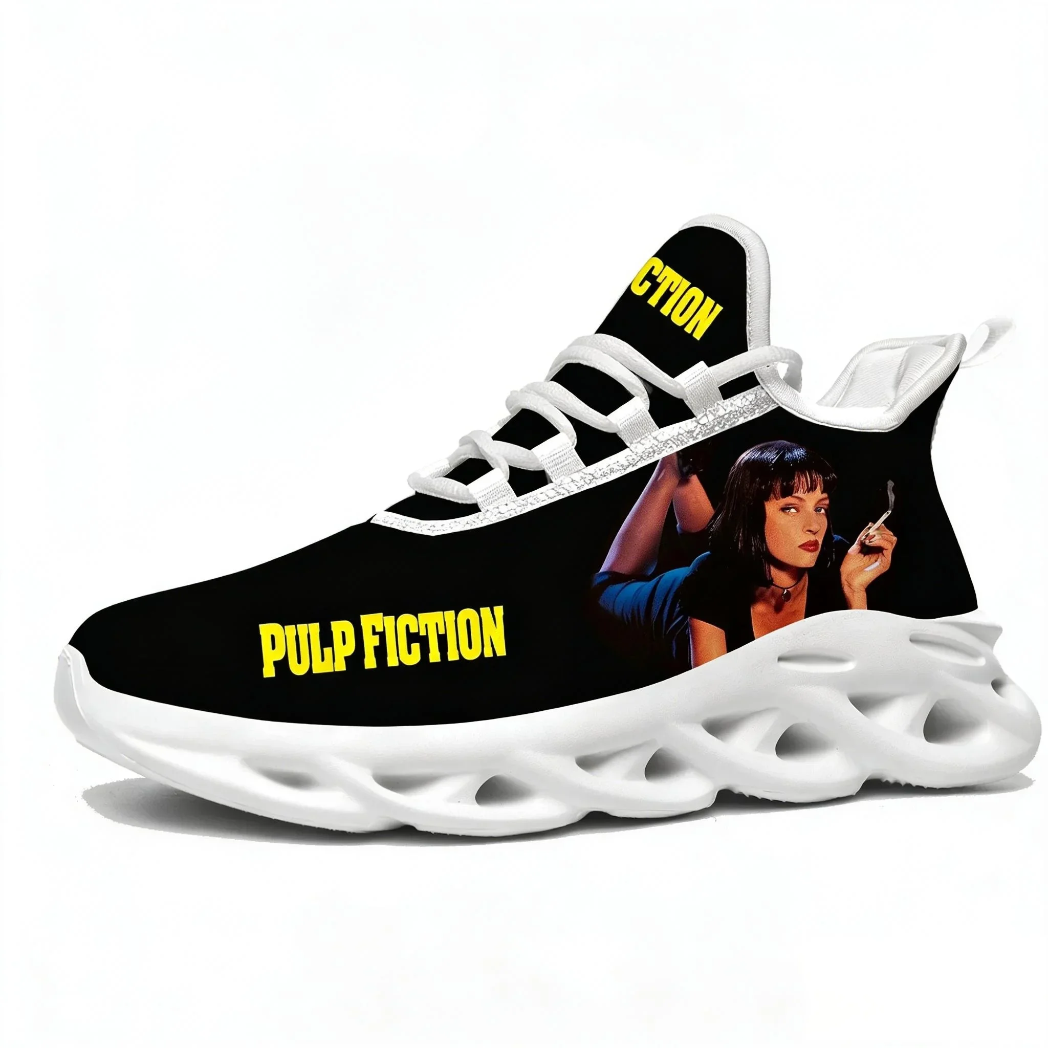 

Кроссовки Pulp Fiction Flat Sneaker для мужчин и женщин, спортивная обувь высокого качества, персонализированные модные удобные кроссовки, обувь на заказ