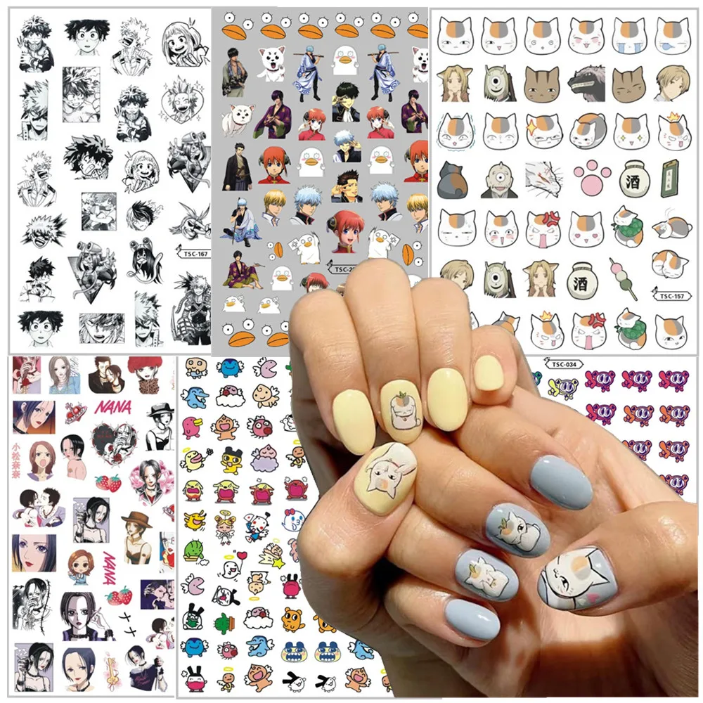 

TSC-157 Natsume's Book of Friends NaNa Anime 3d Nail Art Stickers Decal Slider Decal cats Jujutsu Kaisen