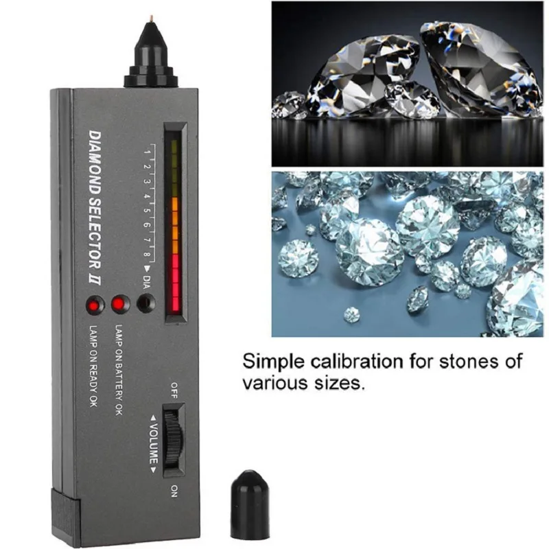 

Portable Diamond Tester & Gemstone Selector Jewelry Watcher Tool Test Pen Moissanite Ruby Sapphire Diamond Detector