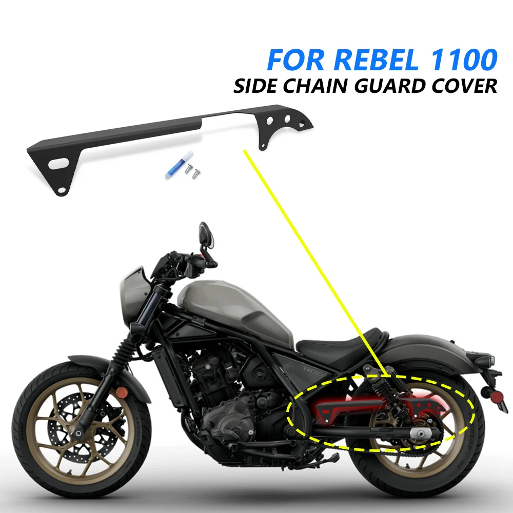 

For Honda Rebel 1100 DCT Rebel1100 2021-2026 Motorcycles Sprocket Track Armor Side Chain Guard Cover Case Protection Accessories
