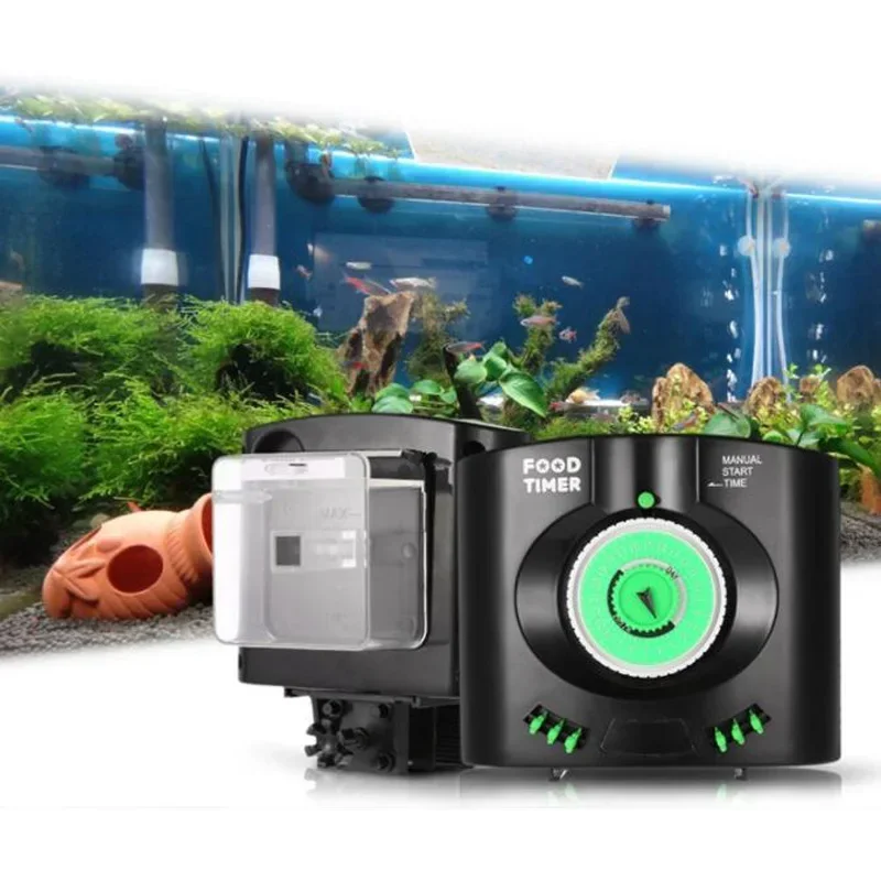 Electric Office Automatic Aquarium Fish Feeder Timer Wall Mounted Fishes Feeding Tool Battery Operated AccessoriesWT-180A
