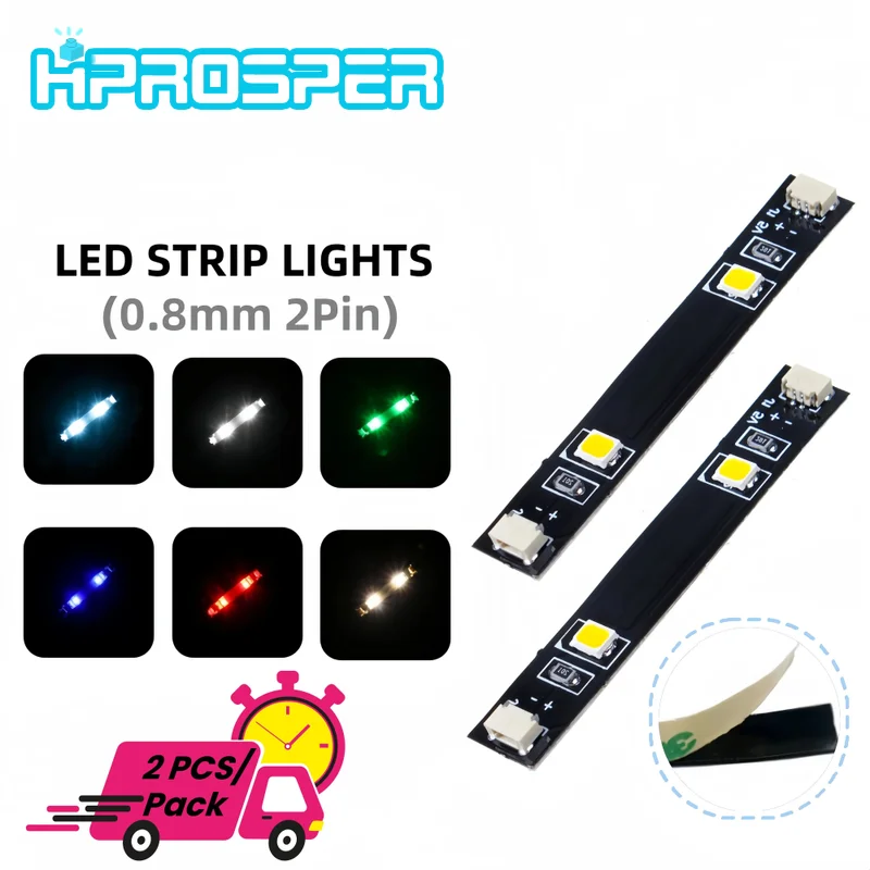 Hprosper LED ضوء الملحقات لديي اللبنات نماذج أضواء الشريط الملونة مع لاصق