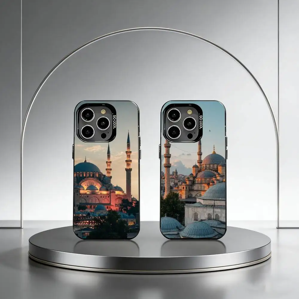

S-SceneryS Istanbul T-Turkey Phone Case For iPhone 17,16,15,14,13,12,11 Plus,Pro Max,XS,Colorful Silver Phone case Funda Cover