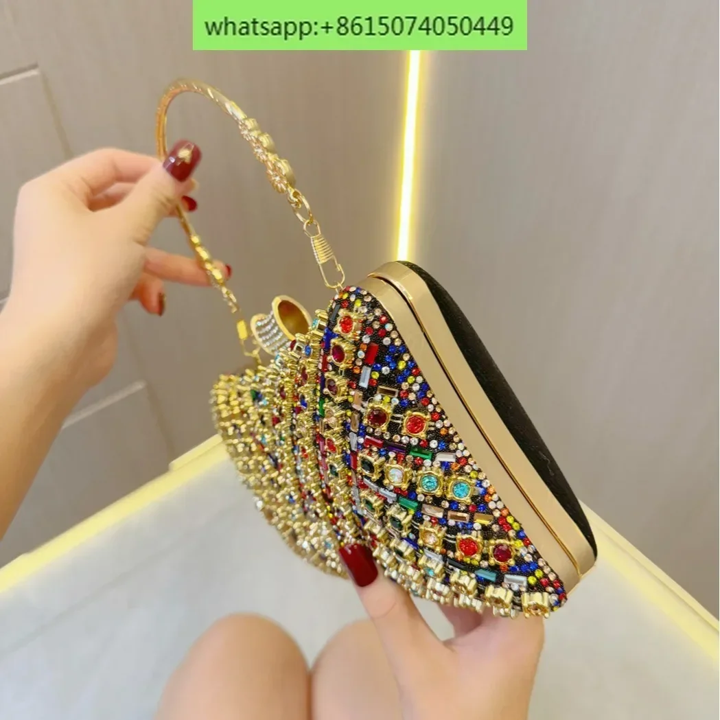 

Rhinestone handbag wedding bag wedding birthday party evening bag studded diagonal dinner bag