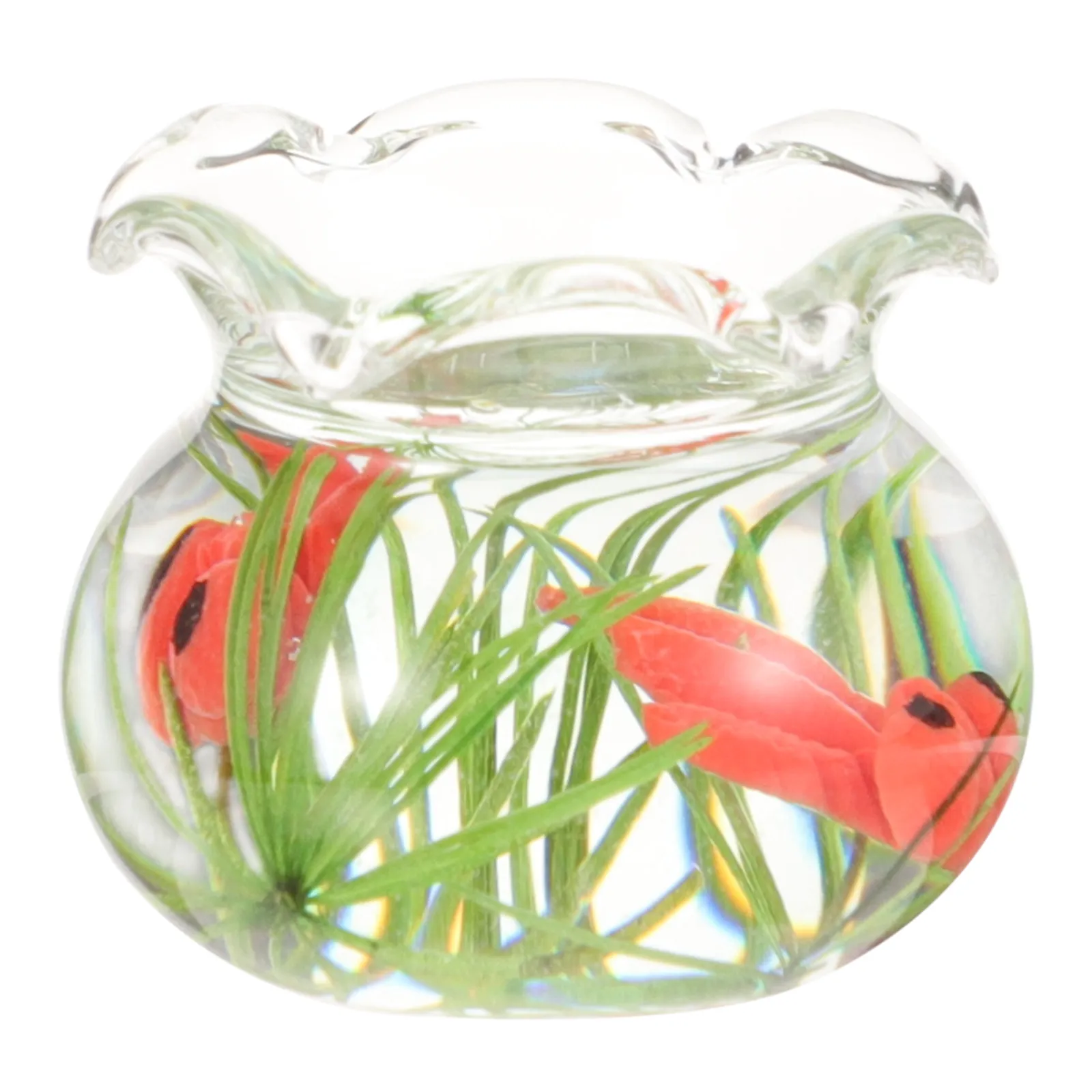 

Mini Plastic Miniature Fish Bowl Goldfish Tank Small Fish Bowl for Tiny House Desktop Decor Micro Landscape Prop