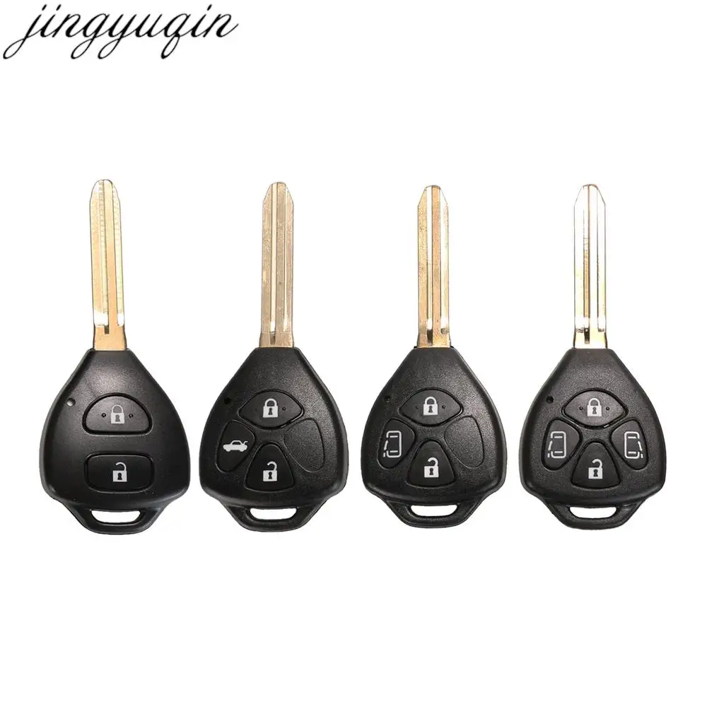 Jingyuqin Remote Key Shell TOY43 For Toyota Alphard Yaris Prado Tarago Camry Corolla RAV4 Hilux Vitz REIZ Crown Avalon Venza