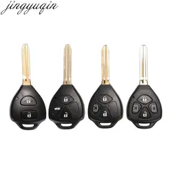 Jingyuqin carcasa de llave remota TOY43 para Toyota Alphard Yaris Prado Tarago Camry Corolla RAV4 Hilux Vitz REIZ Crown Avalon Venza