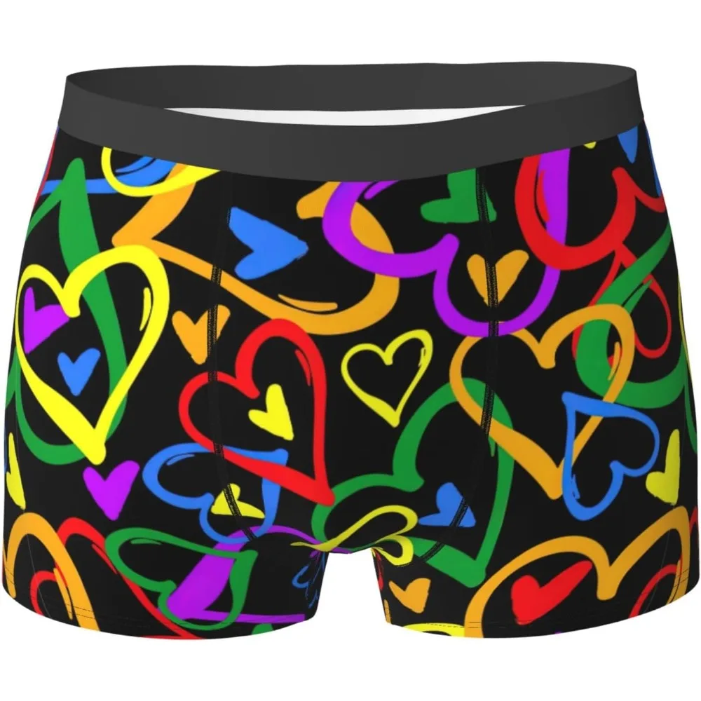 

Мужские трусы-боксеры Gay Pride Rainbow, эластичное нижнее белье, мягкие и дышащие, разные размеры, стильные шорты с принтом