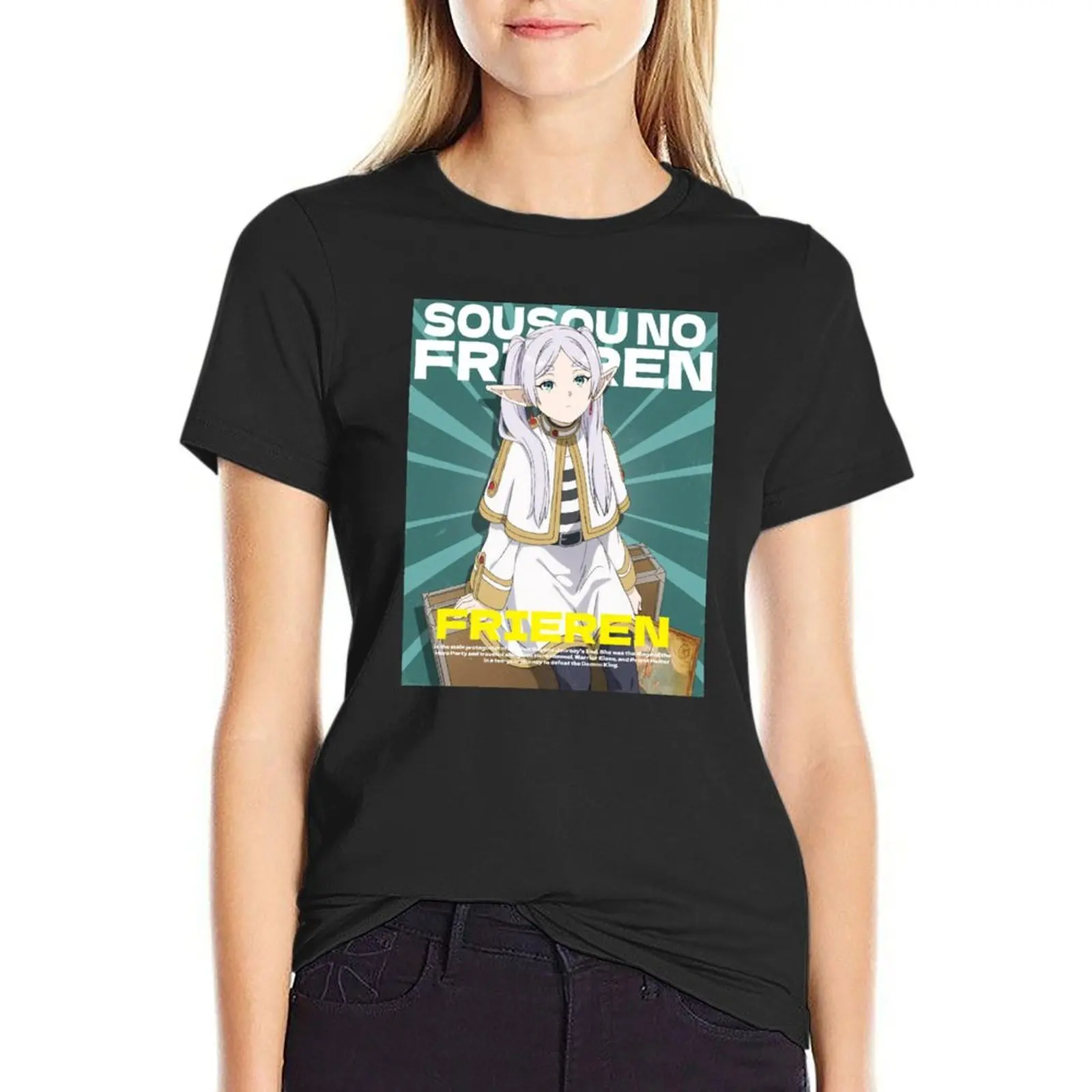 

Frieren フリーレン Sousou no Frieren T-Shirt heavyweights graphics Female clothing aesthetic clothes t shirts for Women loose fit