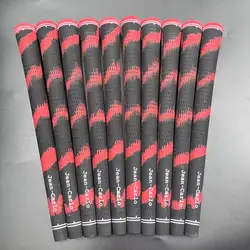 Jean Carlo Golf Grips Rubber 60R Standard Driver Hybird Irons Woods Wedges Universal Golf Club Grip Black with Red