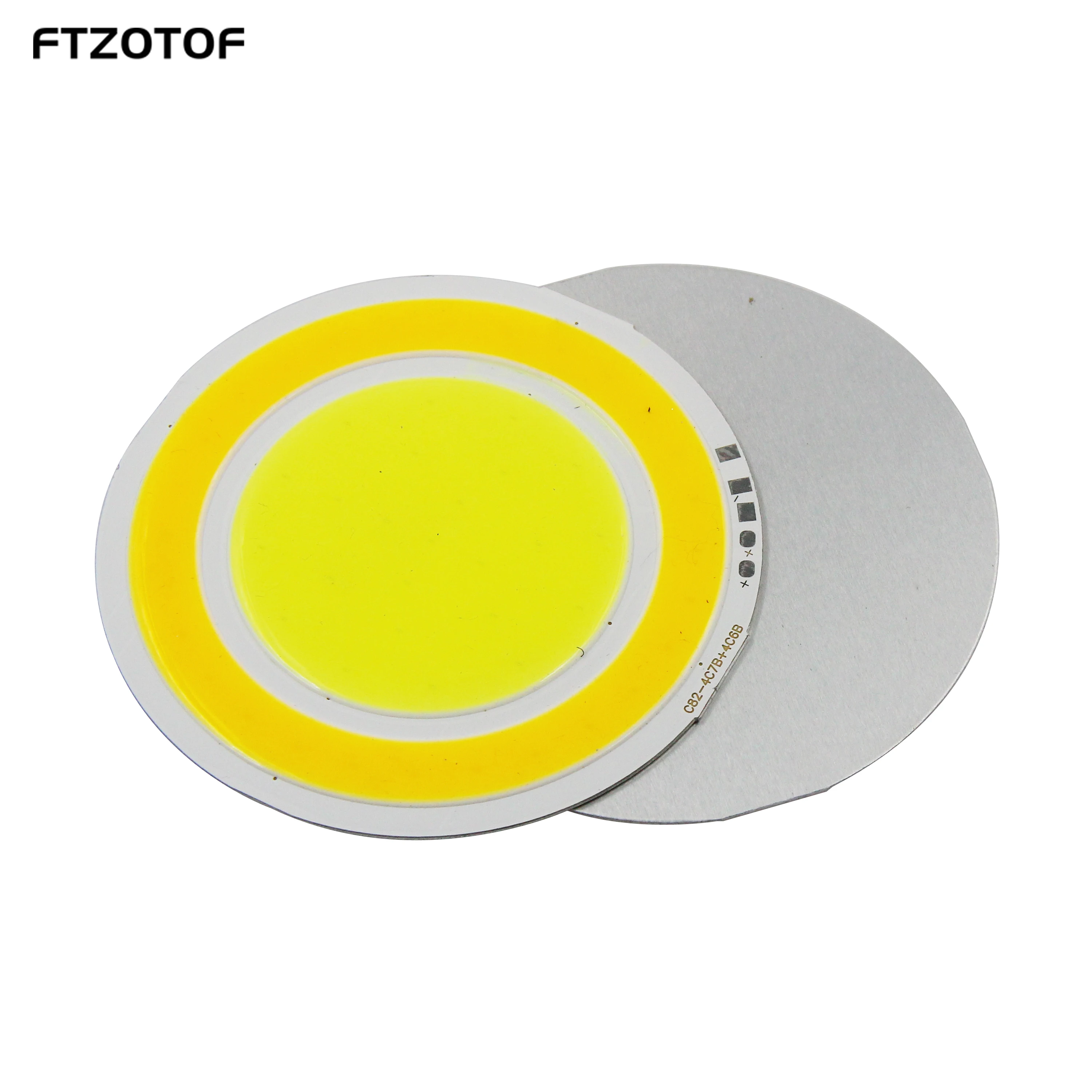 FTZOTOF LED COB 12V DC 82mm Round Panel Double Color Chip Diode On Board Lighting Warm Cold White 4w For Diy Indoor Outdoor Bulb