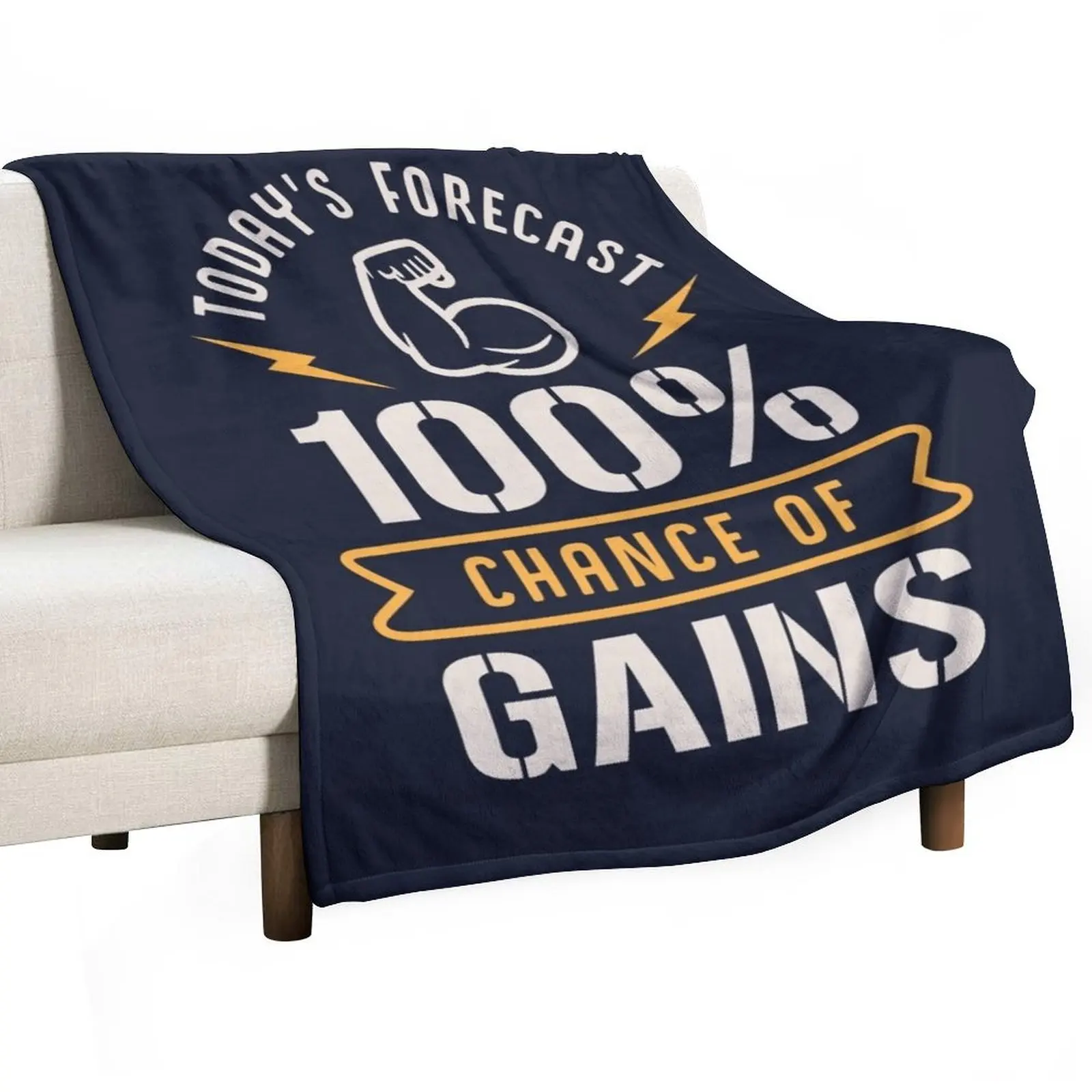 Today's Forecast 100% Chance Of Gains Throw Blanket sofa bed Thermal Blankets