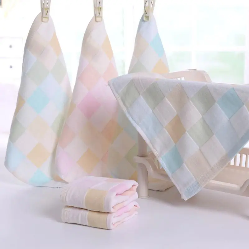 8pcs/set Baby Towels Cotton Soft Bath Washcloth Squares Face Cloth Handkerchief Bathroom Towels