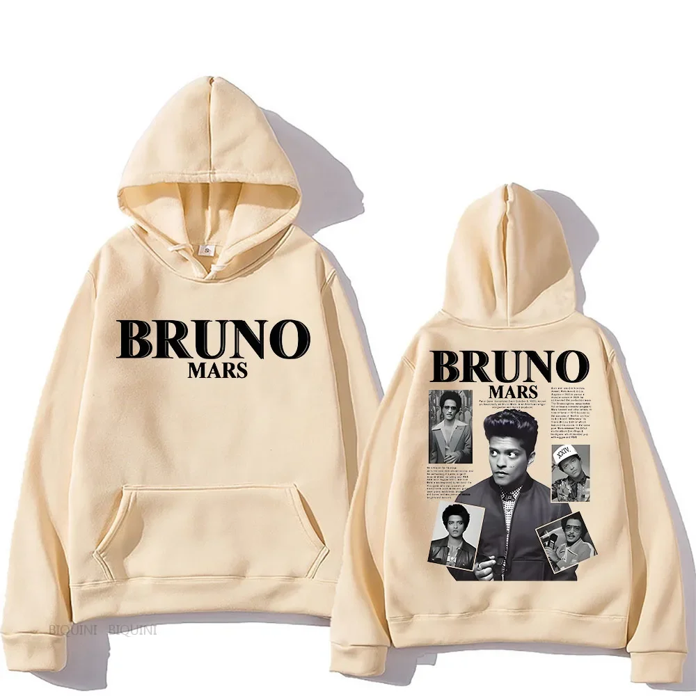 Bruno Mars Hooded Streetwear Women Goth Y2k Clothes Fleece Sweatshirt for Autumn/Winter Hip Hop Clothing Sudaderas Retro Hoody