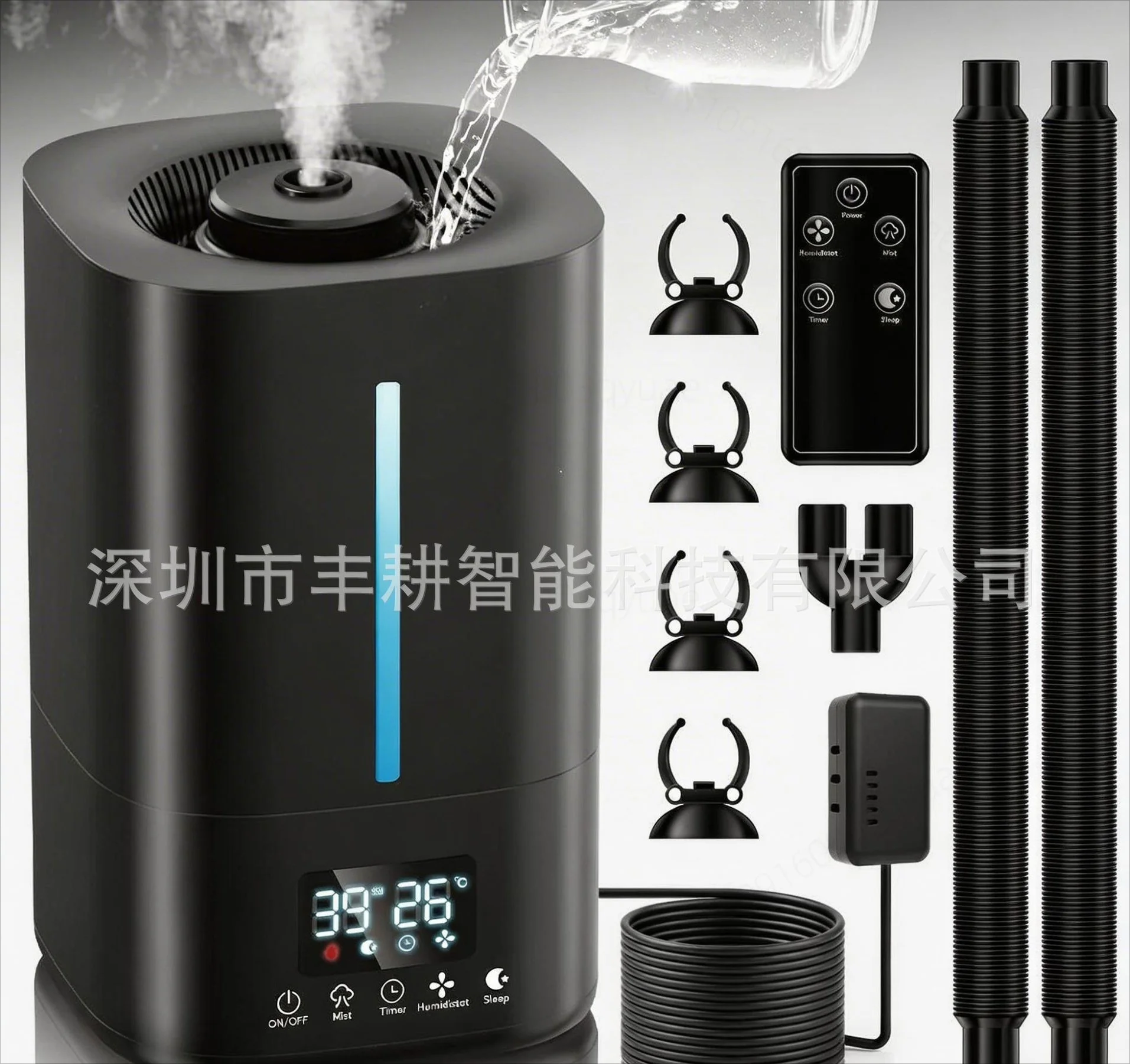 Smart Constant Humidity Ultrasonic Humidifier Large Mist Volume Silent Humidifier for Reptile Tent Greenhouse Household Use