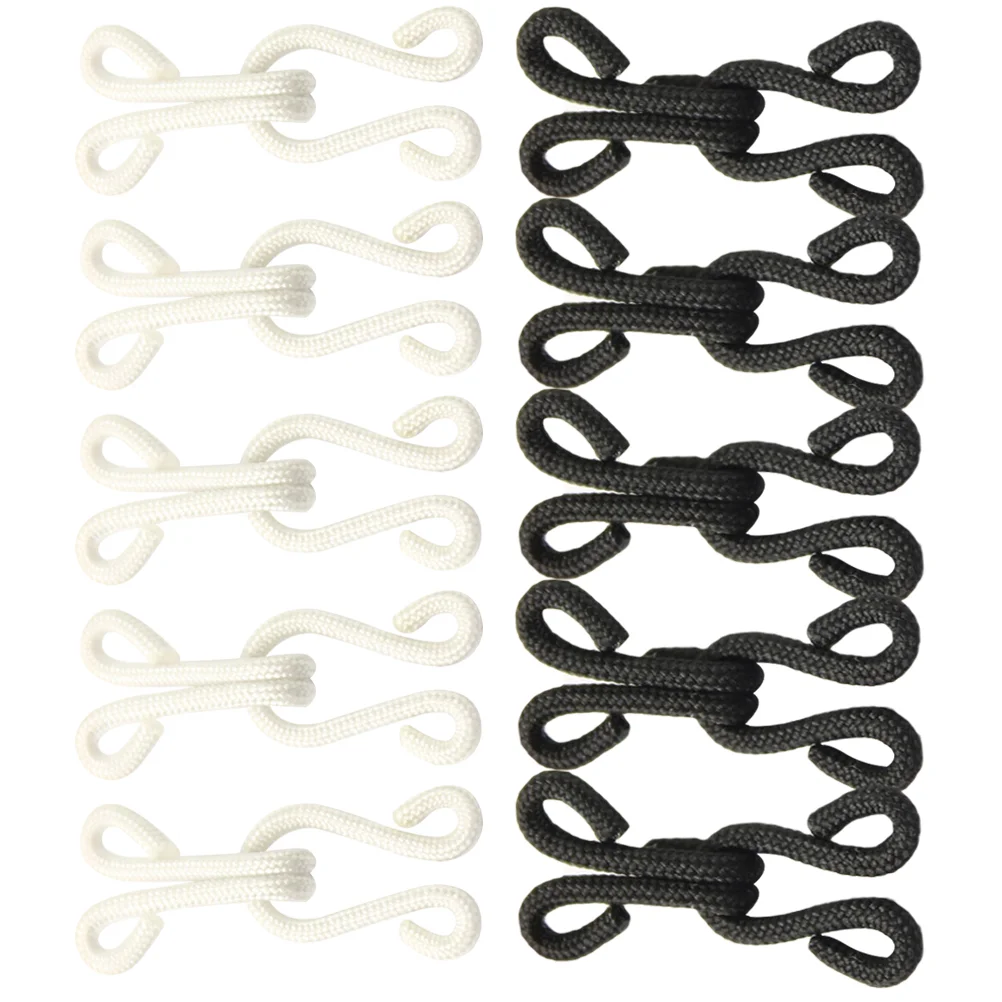 

10 Pairs Style Buckle Decorative Accessories Hook and Eye Sewing Parts Crochet Hooks Suite Supplies Nylon Latch Office Handle