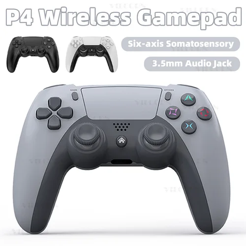 Mando inalámbrico P4 para PS4, controlador de juego compatible con Bluetooth para PS4 Slim/PS4 Pro/Win 10 PC, plataforma de vapor, Joystick de 6 ejes