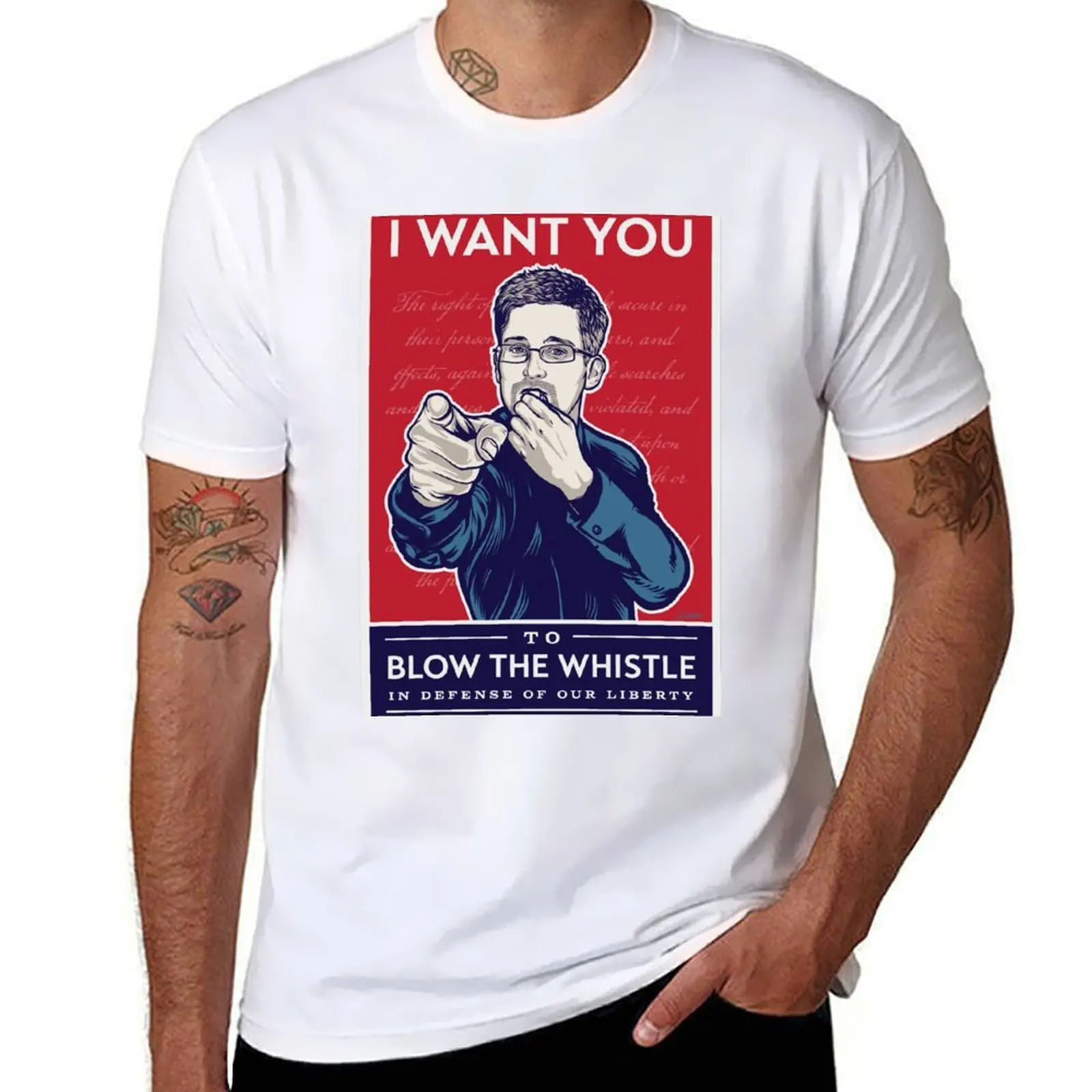 

Edward Snowden I Want You T-Shirt man t shirts graphic men t shirt cotton 100% T-Shirt