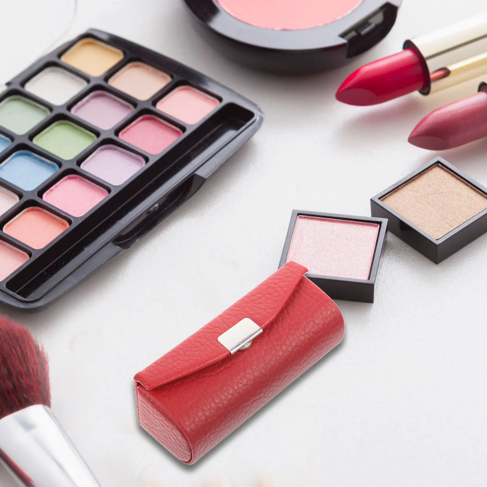 

Lipstick Single Holder Portable Small Mirror Gloss Storage Case for Women Lipstick Case For Women Makeup Retro Style