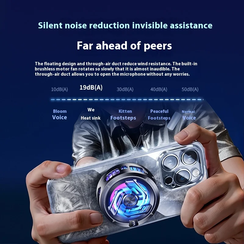 SR17 Pro Magnetic Phone Cooler with Digital Display Fast Cooling Semiconductor for Gaming Live Streamers