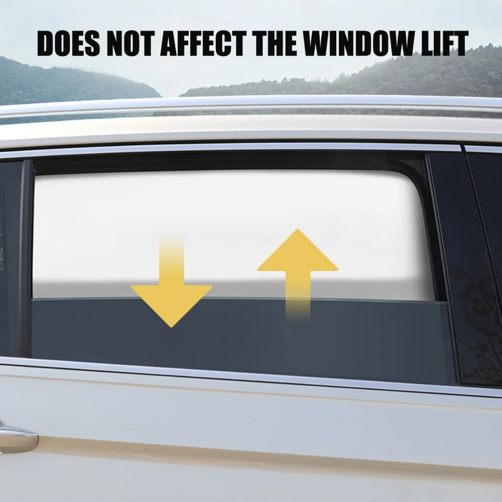 Car Side Window Sun Shade Curtain Summer Sun Protection Sunshade Cover UV Reflective Magnetic Car Privacy Curtains image 4