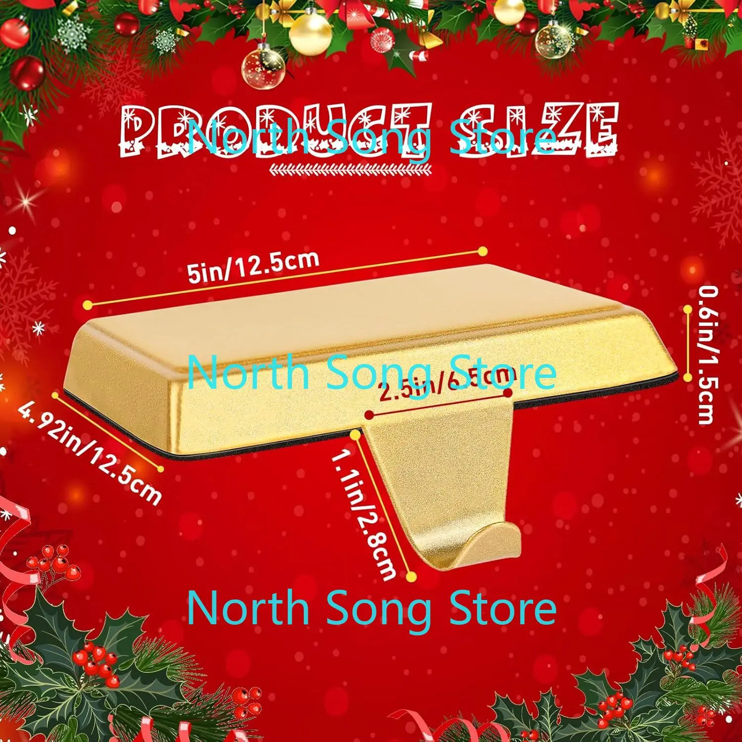 حاملات تخزين عيد الميلاد المعدنية لغطاءة شماعات تخزين شديدة التحمل وخطاف تخزين زينة عيد الميلاد لطاولات العداد #2