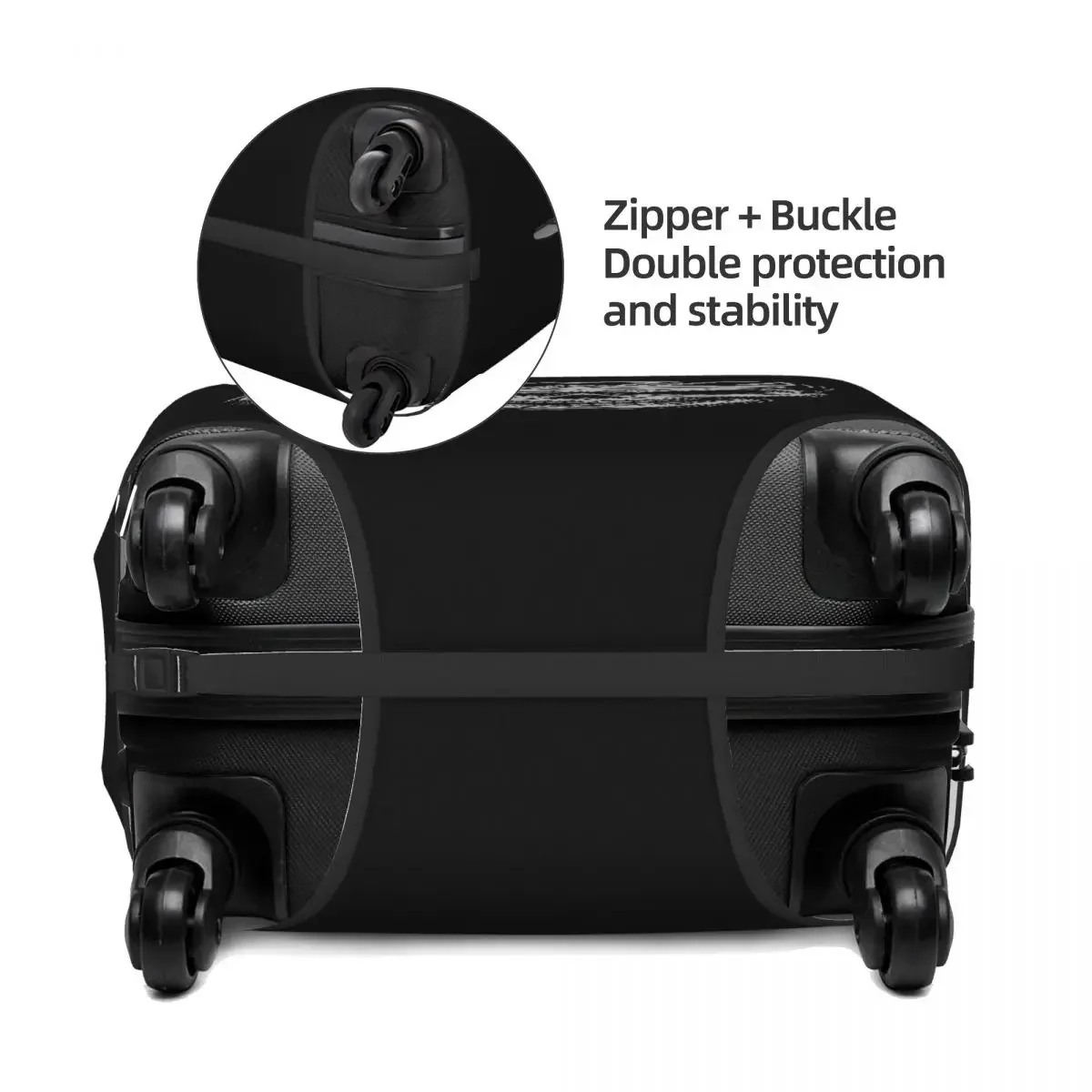 Custom Dive Diver Scuba Diving Skull Travel Luggage Cover Dust Proof Suitcase Cover Protector Fit 18-32 Inch