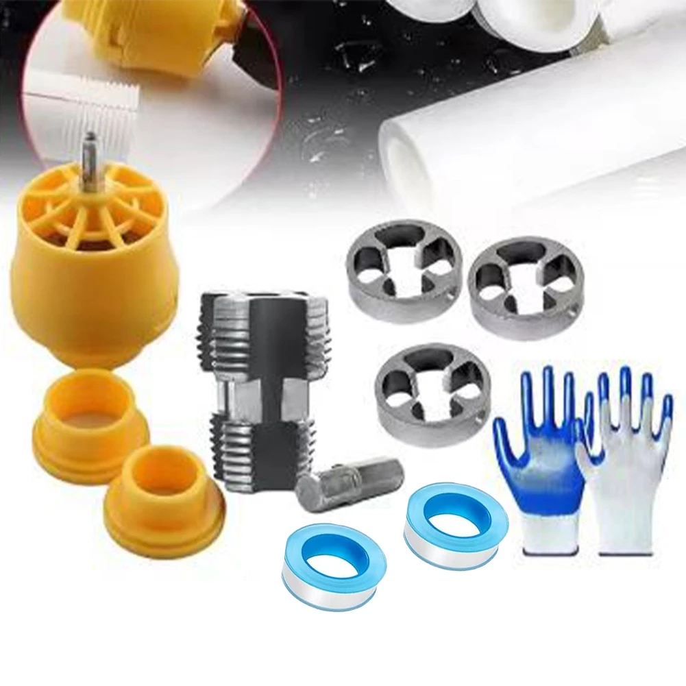 PVC Pipe Threader Kit Pipe Threader Pipe Versatile PVC Pipe Threader Kit 4-Point & 6-Point Compatible Tool Power Tools