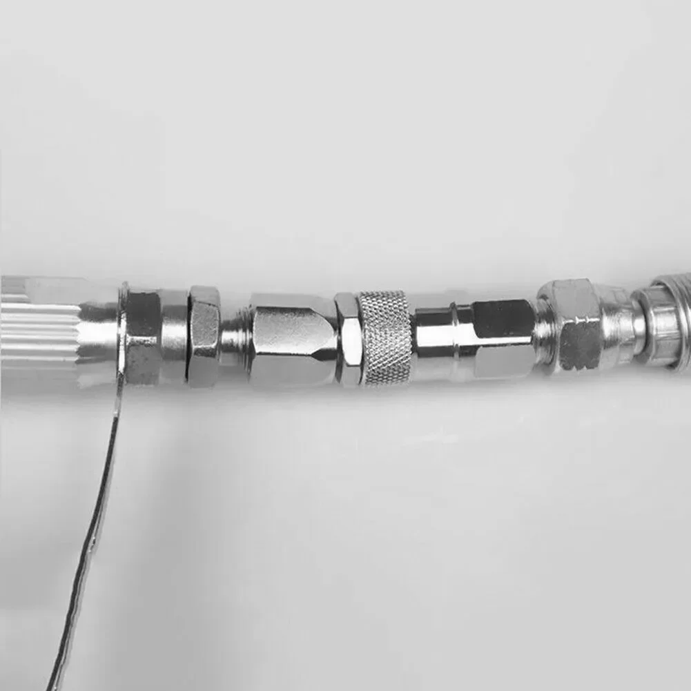 For Paint Sprayer Spray Hose Swivel Joint Home 1/4-Inch 93g Connector Silver 360 Degree Rotation 6.6*1.2*1.3cm