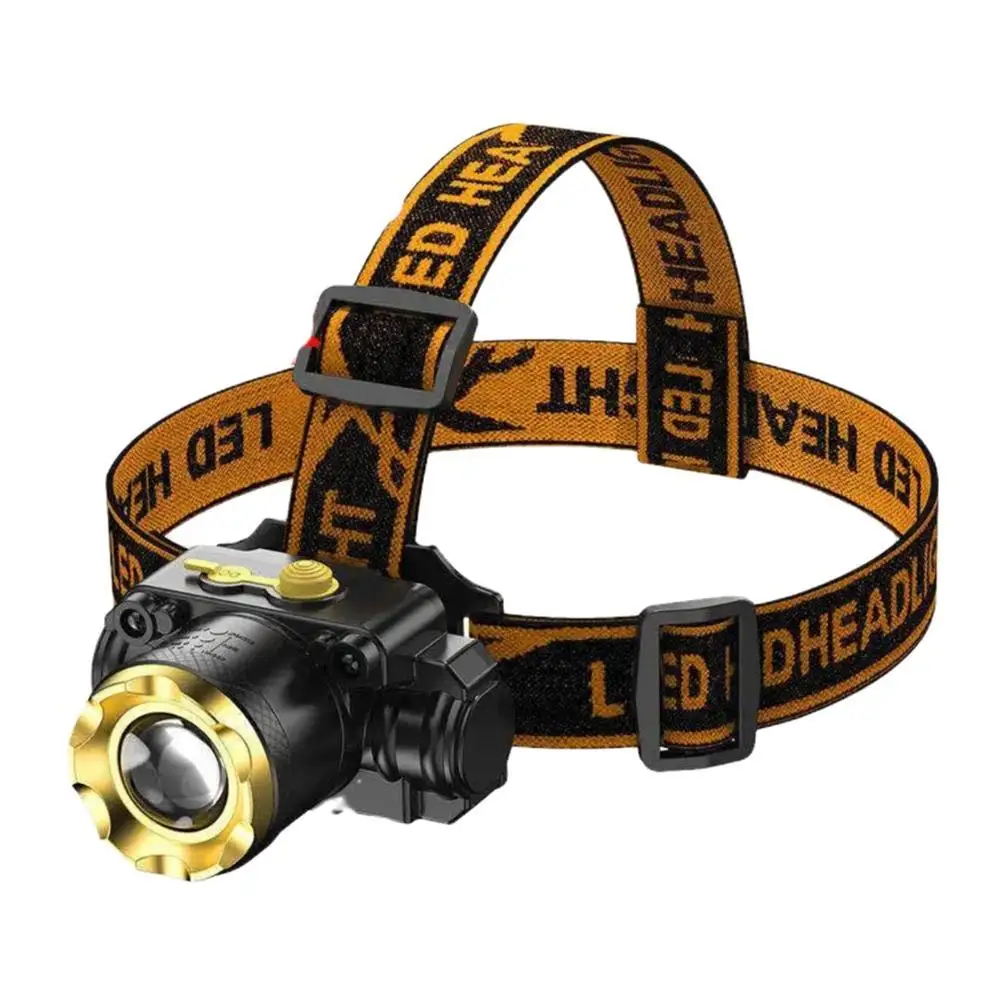 LED Zoom Headlight Flashlight Light Source Rechargeable Camping Headlamp Hunting Head Light Torch Fishing Head Lamp