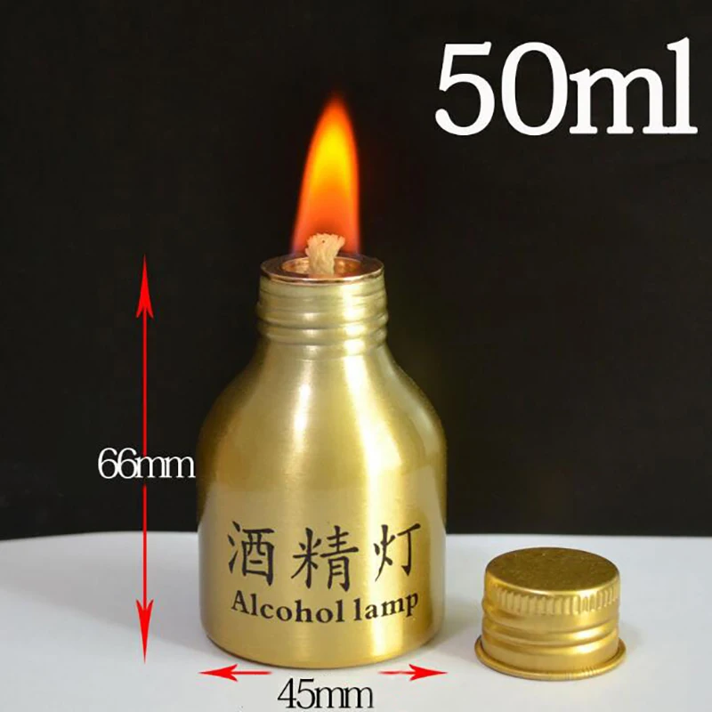 50ml Endurable Aluminum Alloy Medical Research Heating Chemistry Lab Equipment Alcohol Burner Stove Lamp With Wick