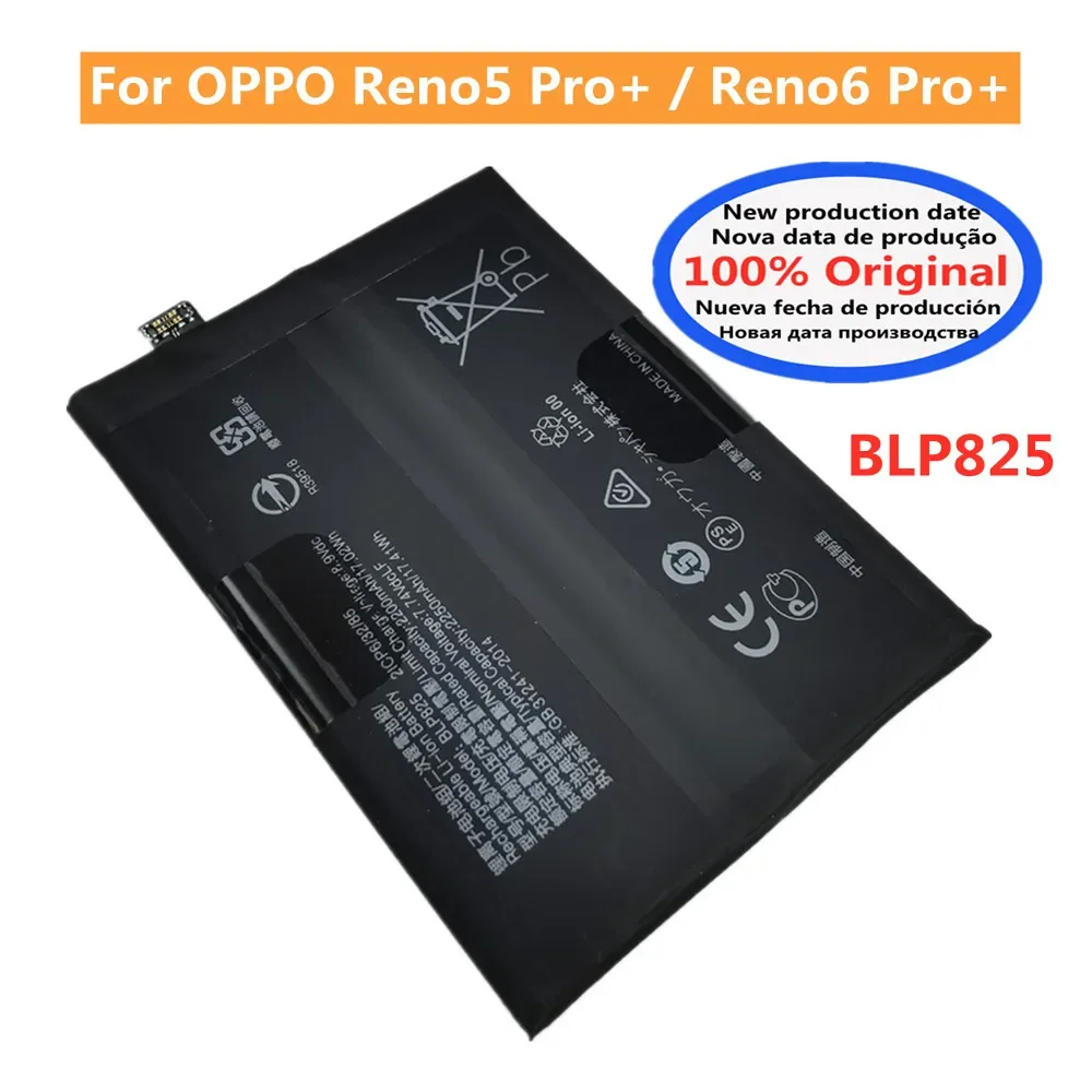 

4500mAh Original BLP825 Battery For OPPO Reno 5 6 Pro+ Reno6 pro+ Reno5 pro plus 5G / Find X3 Neo Phone Batteria