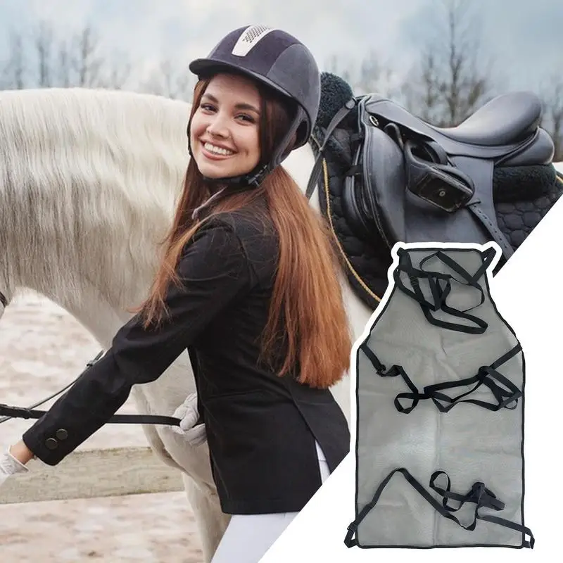 

Horse Fly Sheets Adjustable Breathable Mesh Equine Fly Sheet Equine Care Blankets For Livestock Outdoor Backyard Farm Patio