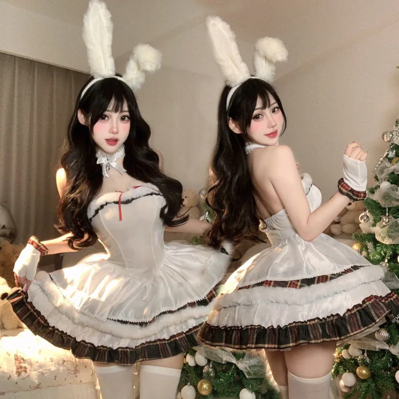 

Сексуальный костюм Лолиты Cisas, Новогодний снеговик Dr, юбка через плечо с запахом на груди, традиционный китайский сценический костюм для женщин