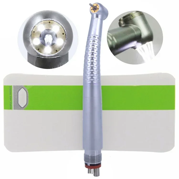 

Dentals highspeeds handpieces 5 LED 5 sprars water led push buttons turbinas highspeeds ceramics bearings good quality