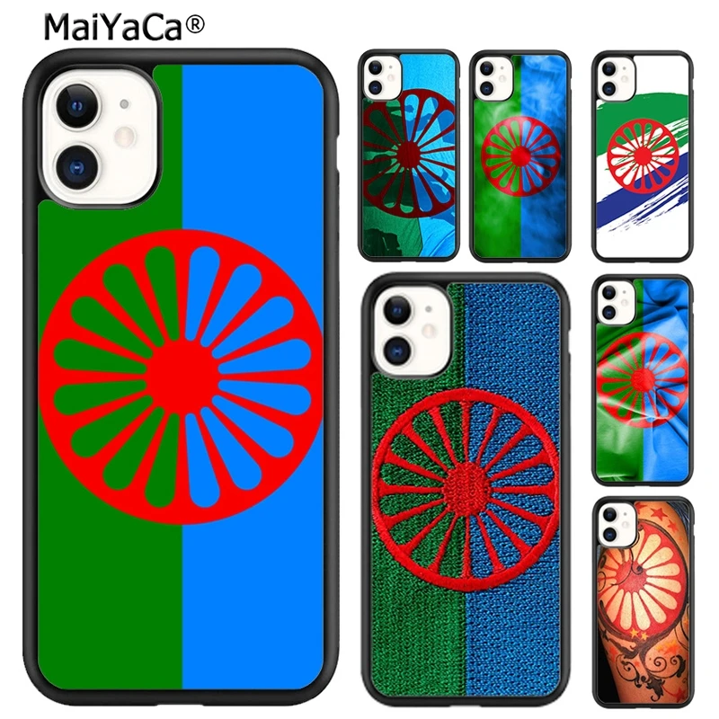 MaiYaCa Gypsy Romani Roma Flag Phone Case For iPhone 16 15 14 plus XR XS 11 12 13 pro max Shell Cover coque