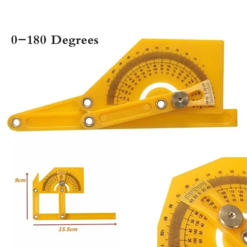 0-180 Degrees Plastic Angle Finder Protractor Goniometer Angle Protractor Instrument Measuring Arm Ruler Scale Board Tool Angle