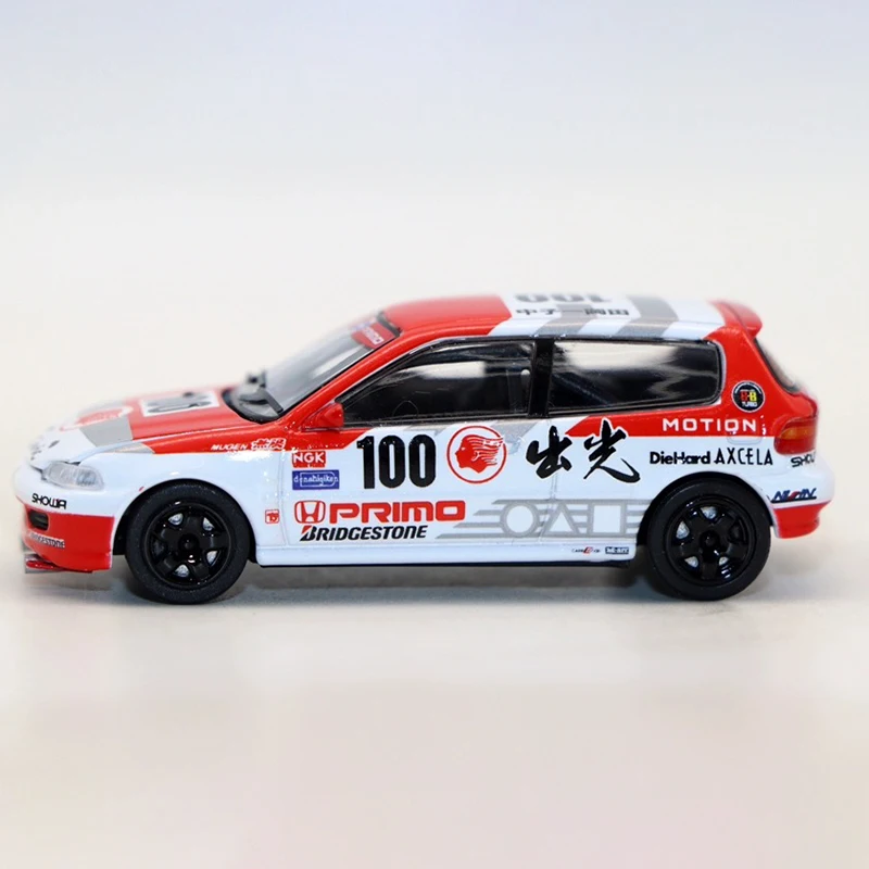 Model samochodu BMC 1/64 Civic EG6 JTCC, metalowy, symulacja, statyczny, kolekcjonerski, dekoracyjny, na prezenty świąteczne, zabawka, pamiątka.