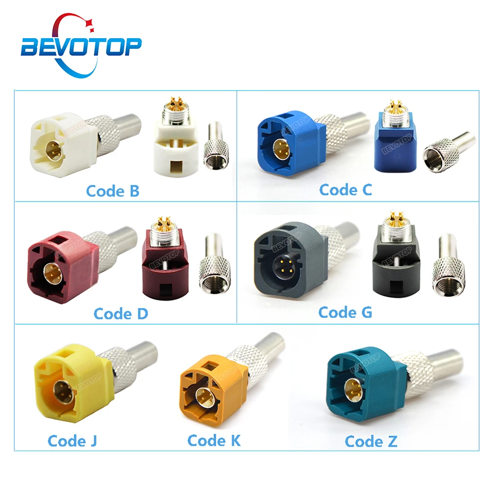 4Pin HSD Male Plug Screw Type Connectors Code A/B/C/D/E/F/G/H/J/K/L/Z Car Vihicle LVDS HSD Connector for Dacar 535 Cable BEVOTOP