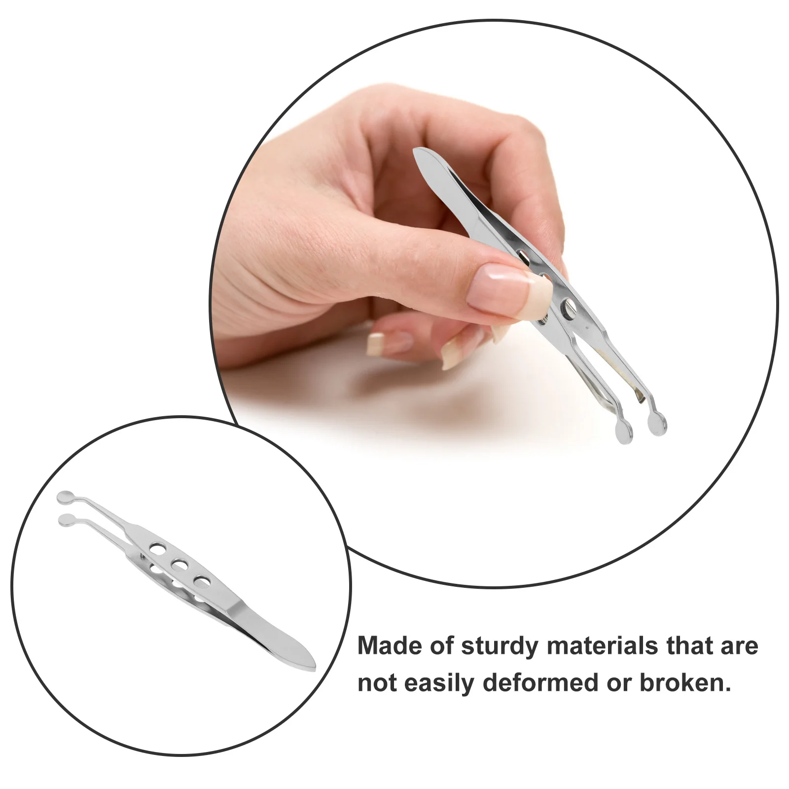 Meibomian Gland Massage Tweezers Eye Bag Tool Round Tip Stye Remover Eyelid Eyes