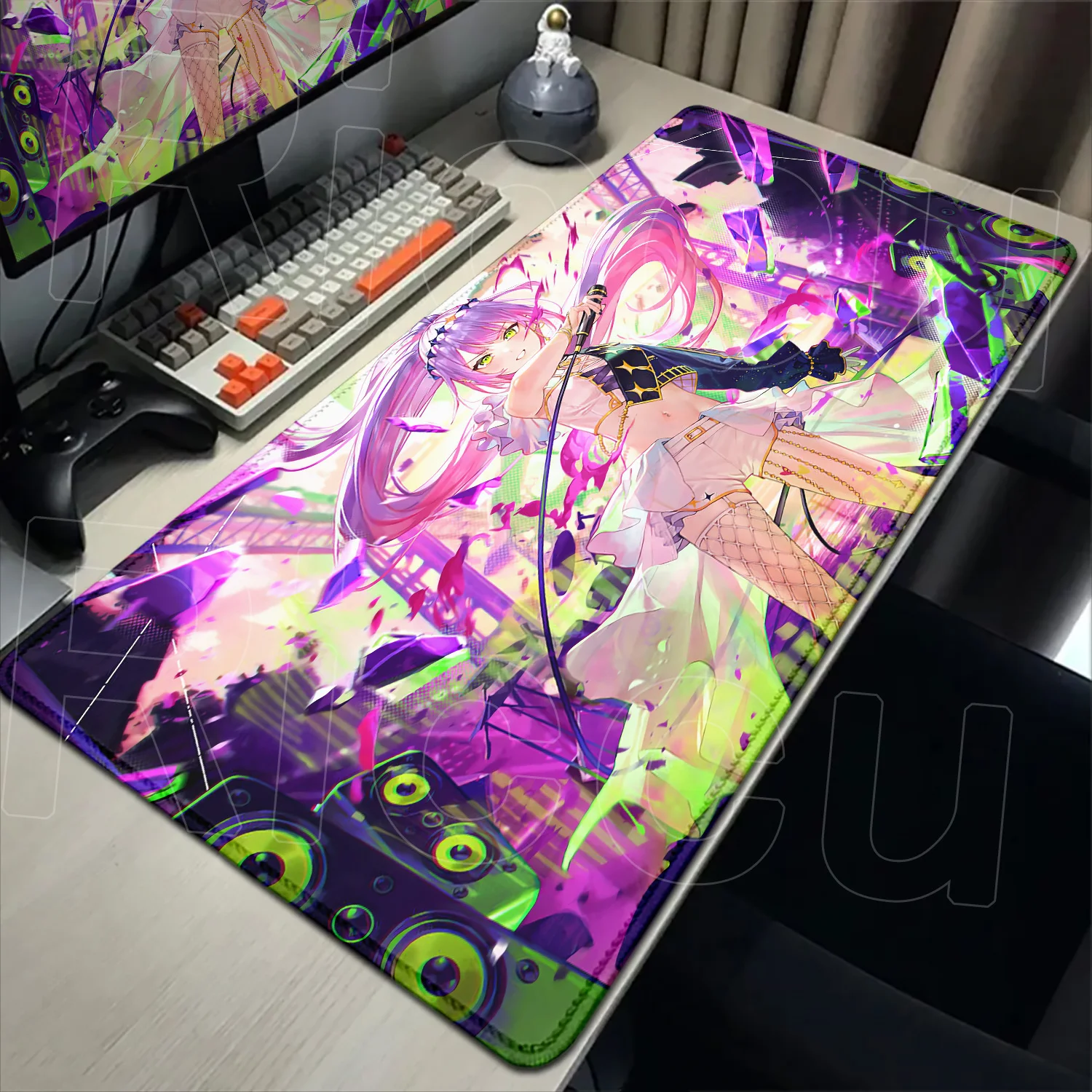 

HD Printing Kawaii Girls Mouse Pad Anime Tokoyami Towa Mousepad Game Keyboard Pad Laptop Accessories Large Cartoon Cute Desk Mat