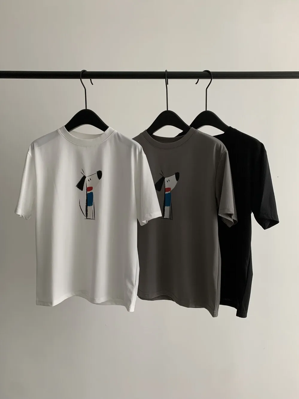 Short Sleeve T-Shirt Cartoon Pattern Commute Style round Neck Print Loose Fit Ladies Fashion Sweat Absorbent Seven Meter