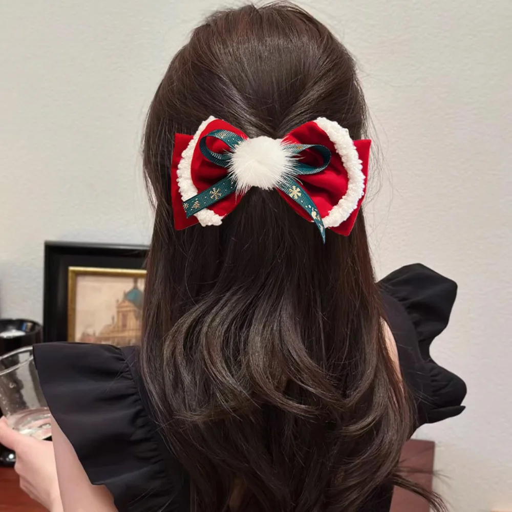 

Hair Accessories Xmas Christmas Hair Hoop Cute Bowknot Hair Clip Star Wine Red Christmas Barrettes Girls