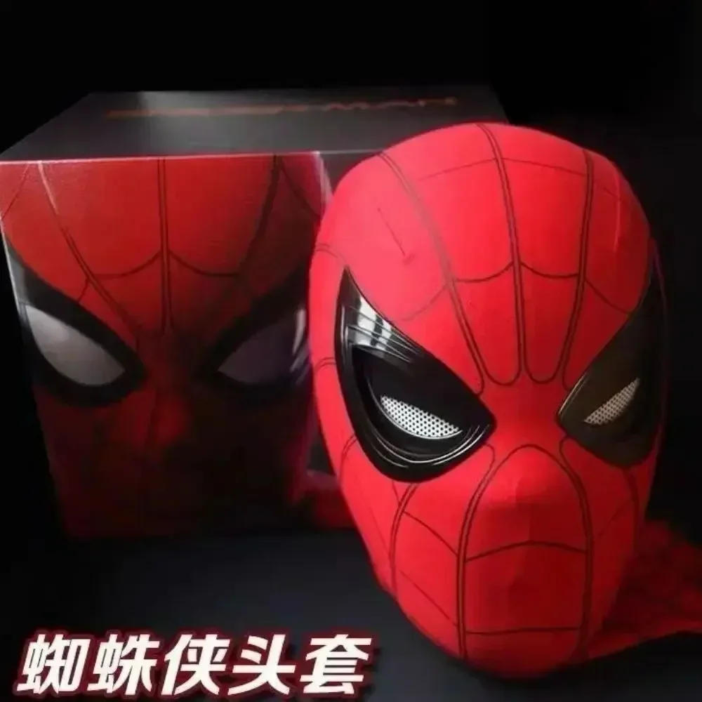 2024 NEW Spider-man:no Way Home Spider Man Mask Luxury Helmet Rechargeable Remote Eyes Movable Mask Cosplay Decoration Gift Toys