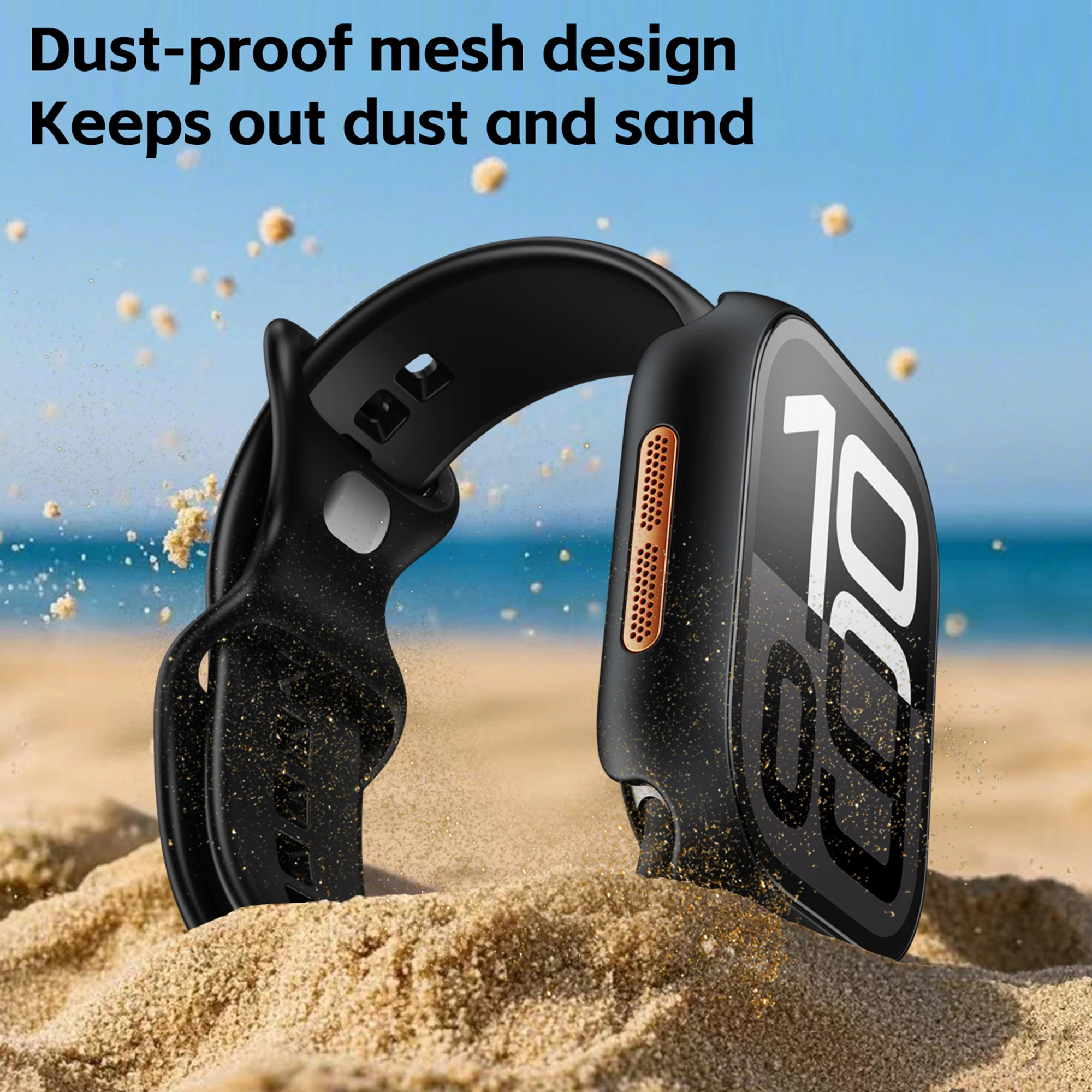 حافظة ساعة لساعة ابل SE (2023) / SE (2022) / SE 40 ملم / سلسلة 6 / 5 / 4 40 ملم إطار كمبيوتر مقاوم للماء والغبار مع مقسى G